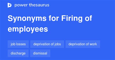 synonyms for firing employee.